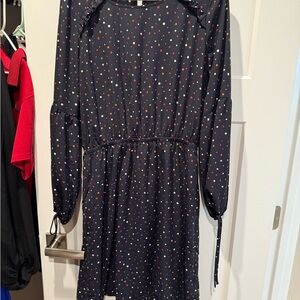 Navy Polka Dot Dress